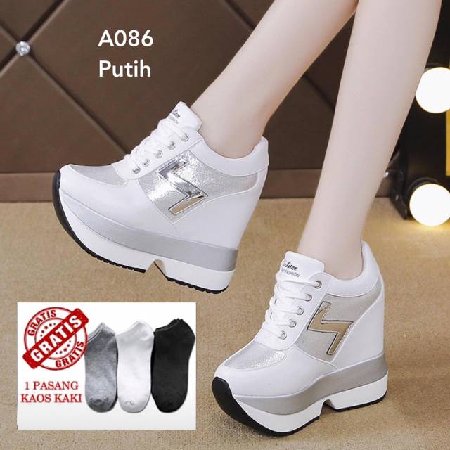 Sepatu wedges wanita impor korea #A086