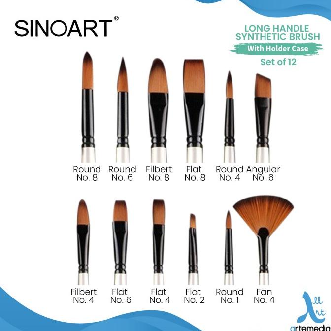 

TERBARUU!! Kuas Lukis Sinoart Set 12 Long Handle & Brush Cases SALE