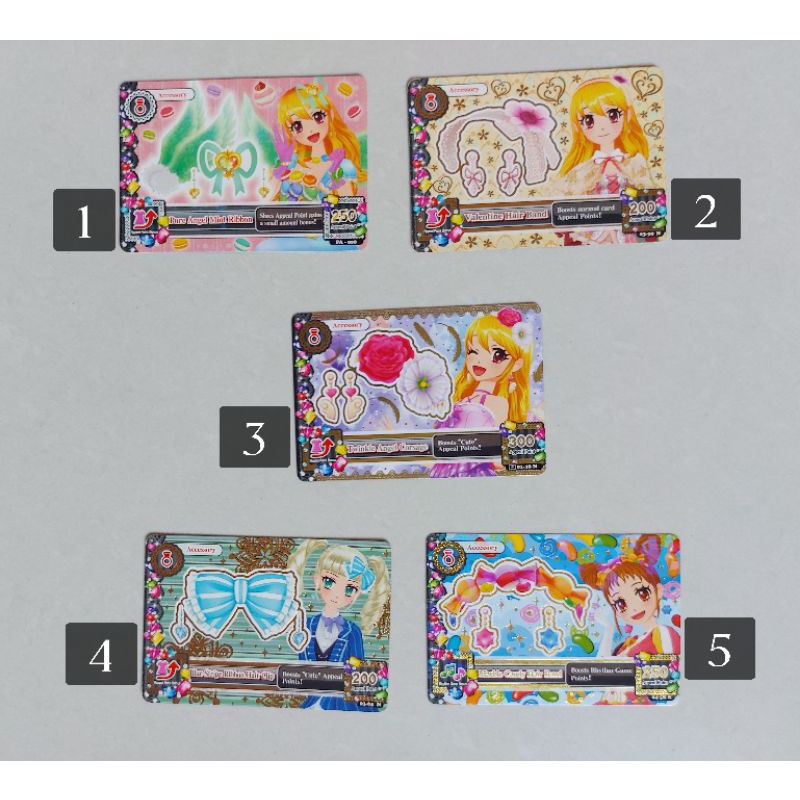 AIKATSU card : ACCESSORIES cute pop cool premium limited edition angely sugar loli gothic happy rain