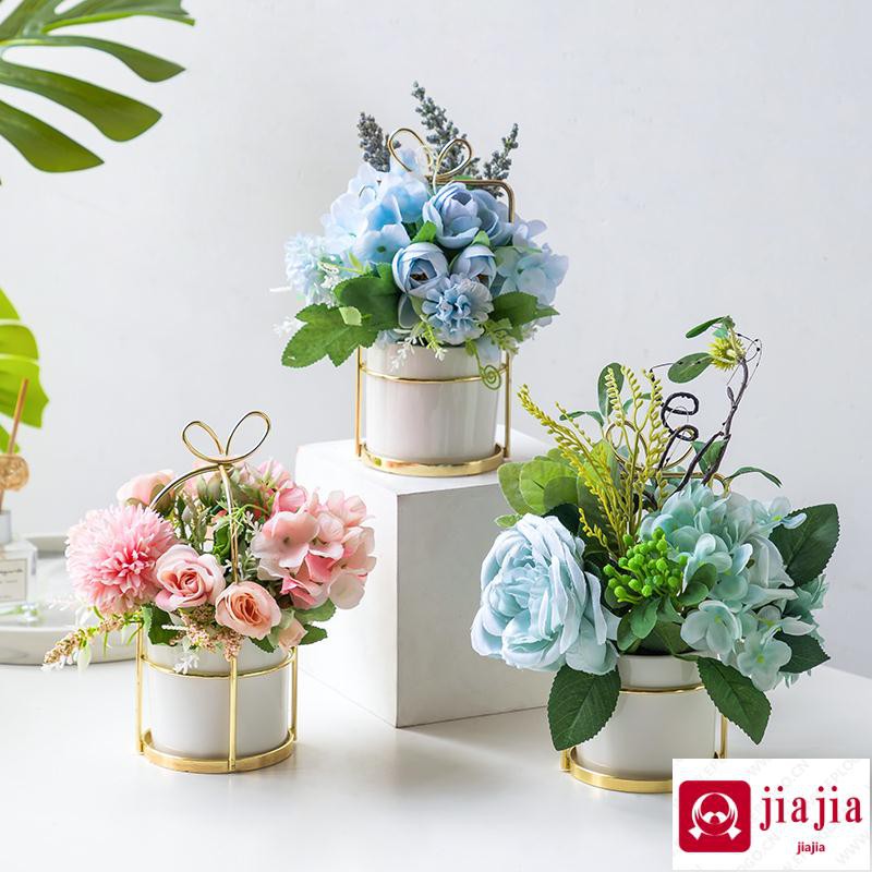 Bunga Dan Tanaman Nordic Bunga Dalam Ruangan Bunga Buatan Dekorasi Ruang Tamu Simulasi Buket Keramik Meja Kopi Meja Makan Dekorasi Bunga Shopee Indonesia