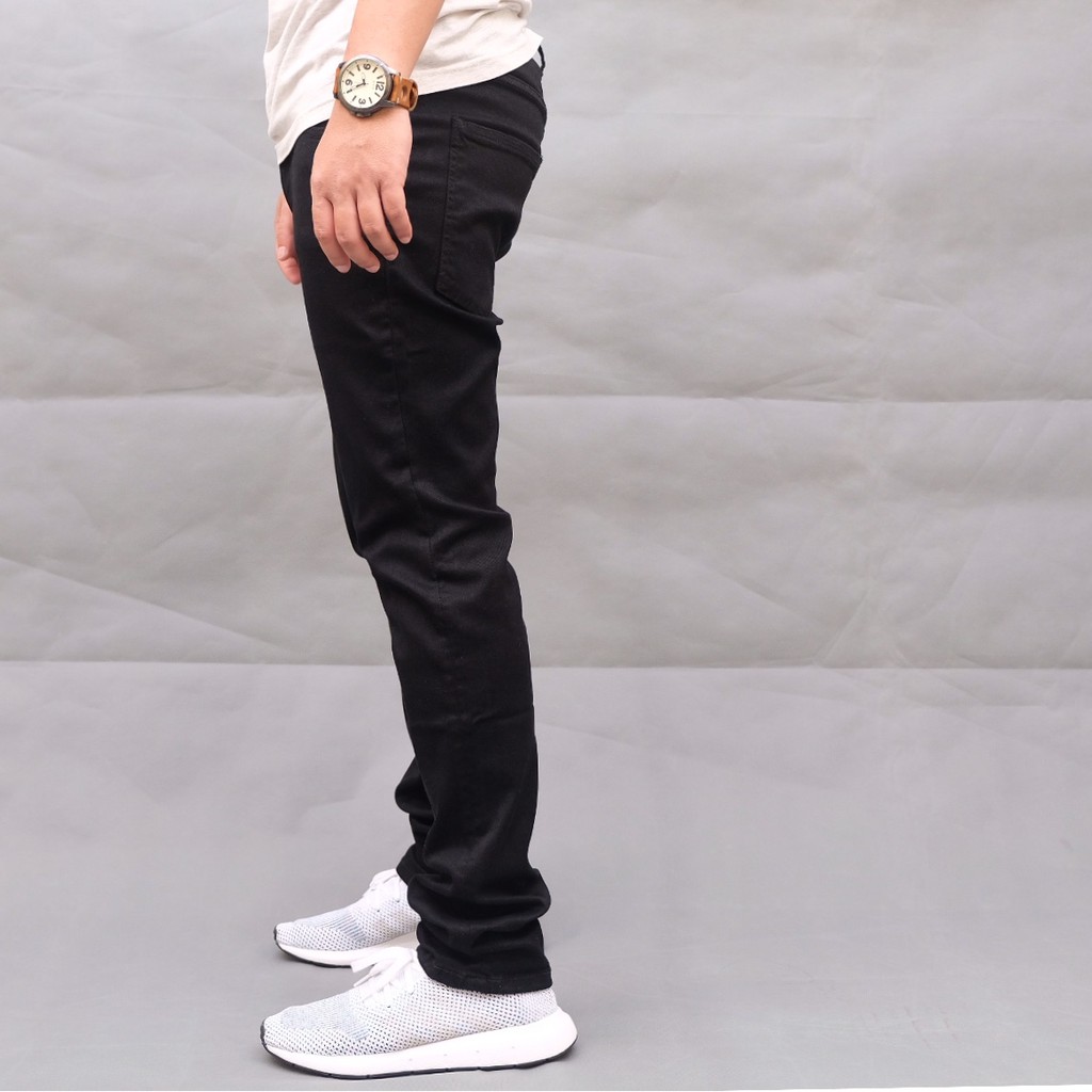 Celana Jeans Hitam (Soft Jeans Stretch) Mr Pumpkin Denim