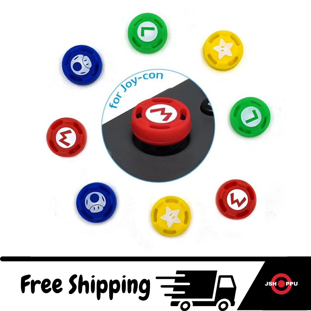 Nintendo Switch Joycon Thumb Grip Cover Analog Silikon Cap Fosmon Analog Cover Thumbs Grips