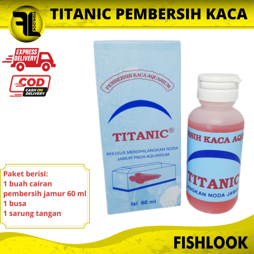 obat pembersih anti jamur kaca aquarium titanic 60 ml