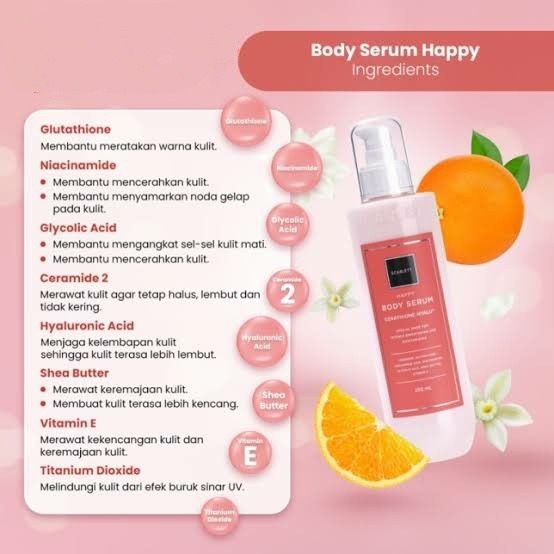 Scarlett Whitening Body Serum Happy