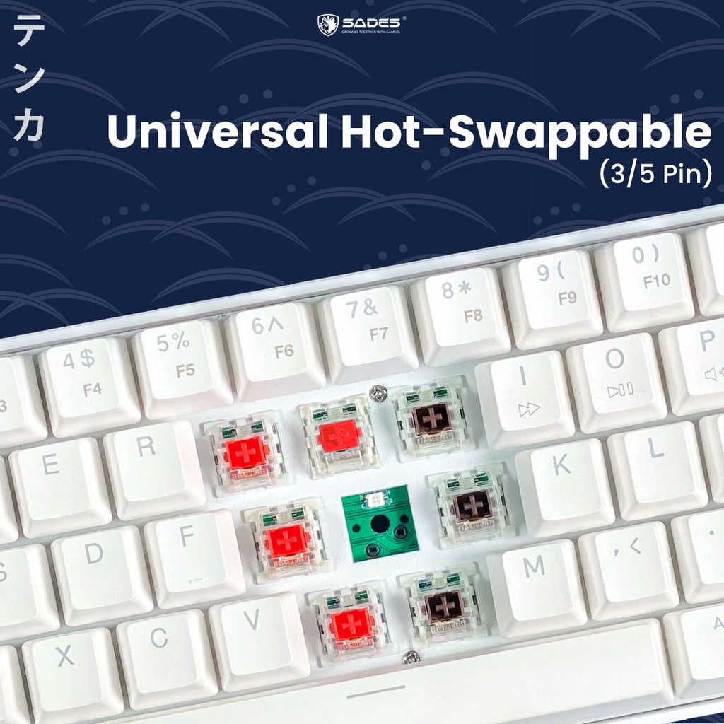 Sades Tenka Mechanical Gaming Keyboard Hot Swappable