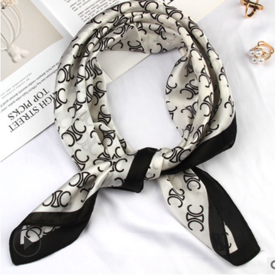 70x70cm Mini Scarf Syal Persegi Wanita Model Print Sederhana Gaya Korea Fashion Scarf Tas Aksesoris / outer scarf / Sunscreen scarf outer / selendang bali