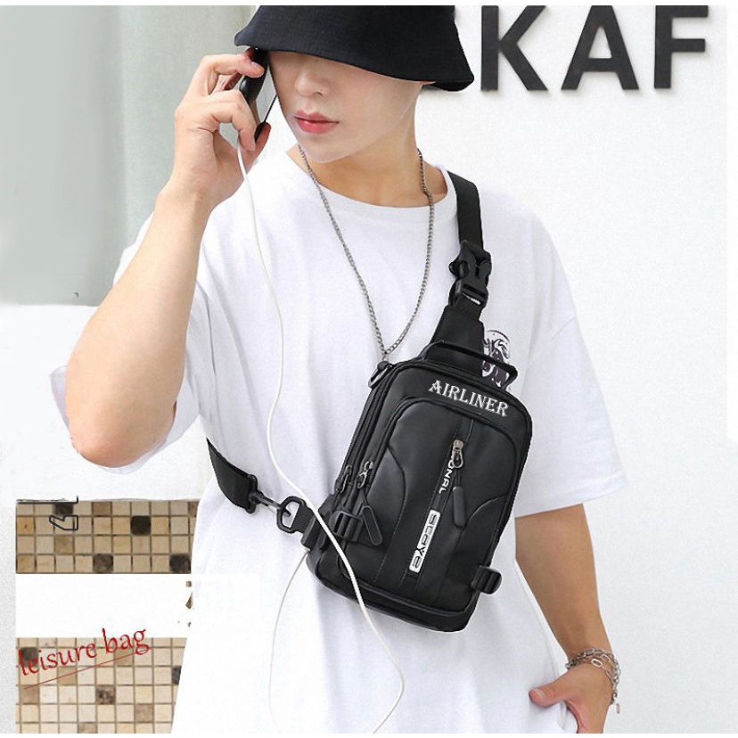 Tas Selempang Pria Wanita Sling bag Waterproof Import Tas ABG Trendy Tas Dada Casual Airliner Original