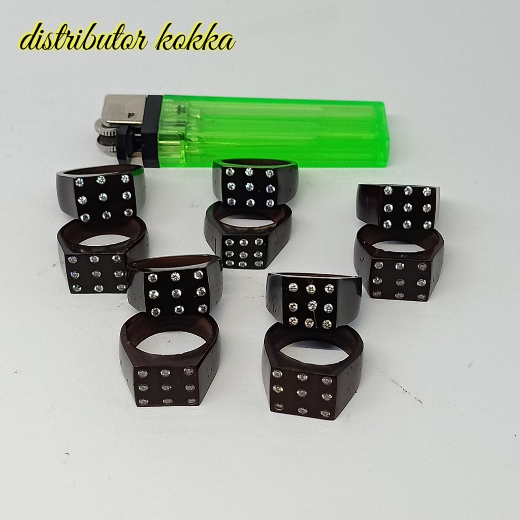 ( SUPER MURAH ) Grosir  10 Cincin kokka kaukah kaokah fukakah koka mata 9 hitam
