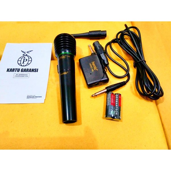 Homic 308 Mic Wireless Dan Kabel Mikrofon 2 Sistem ORI