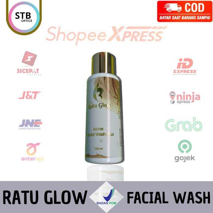 Ratu Glow Facial Wash Acne Pembersih Penghilang Komedo Atasi Minyak Kusam Pada Kulit Wajah Jerawat Skincare Brightening Lightening Bpom Original