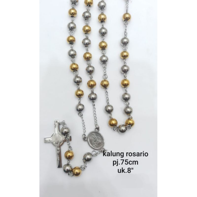 Kalung Rosario Kombinasi Titanium23