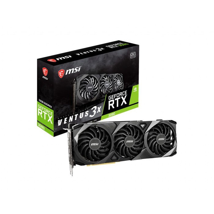 VGA MSI RTX 3080 Ventus 3X 10G OC - Nvidia Geforce RTX 3080 10 GB - MSI RTX3080 10GB Ventus 3X