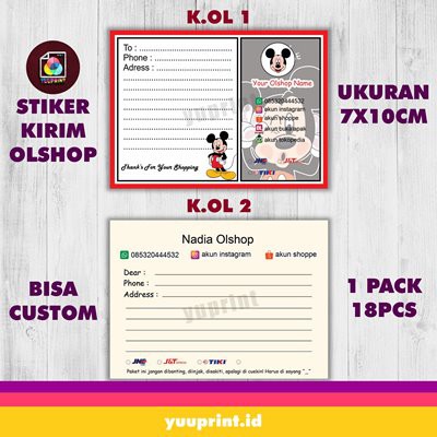 

Sticker Kirim Online Shop Cetak Label Pengiriman Olshop