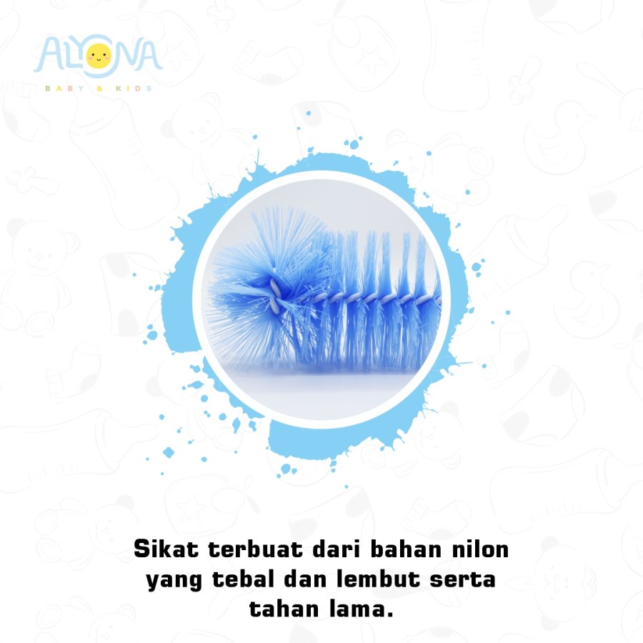 KtmStore sikat pembersih cuci botol 2 IN 1 Bottle Nipple Brush Alyona AL-004