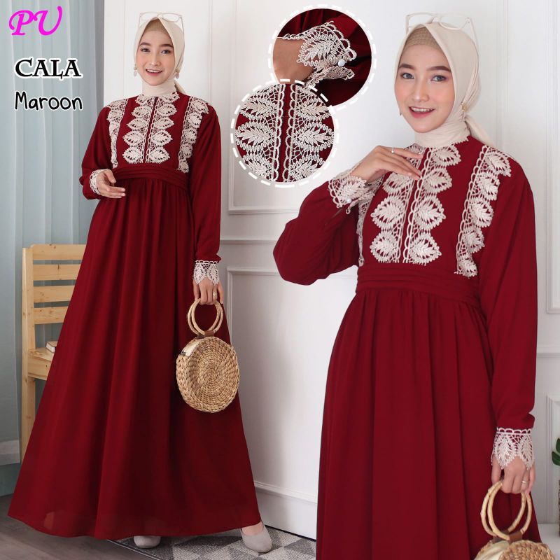 CALA Gamis pesta muslimah babydoll gaun walimatul wisuda akad