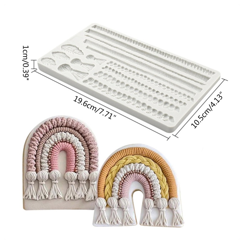 Cetakan Kue Bentuk Tali Rami Dan Rumbai Bahan Silikon