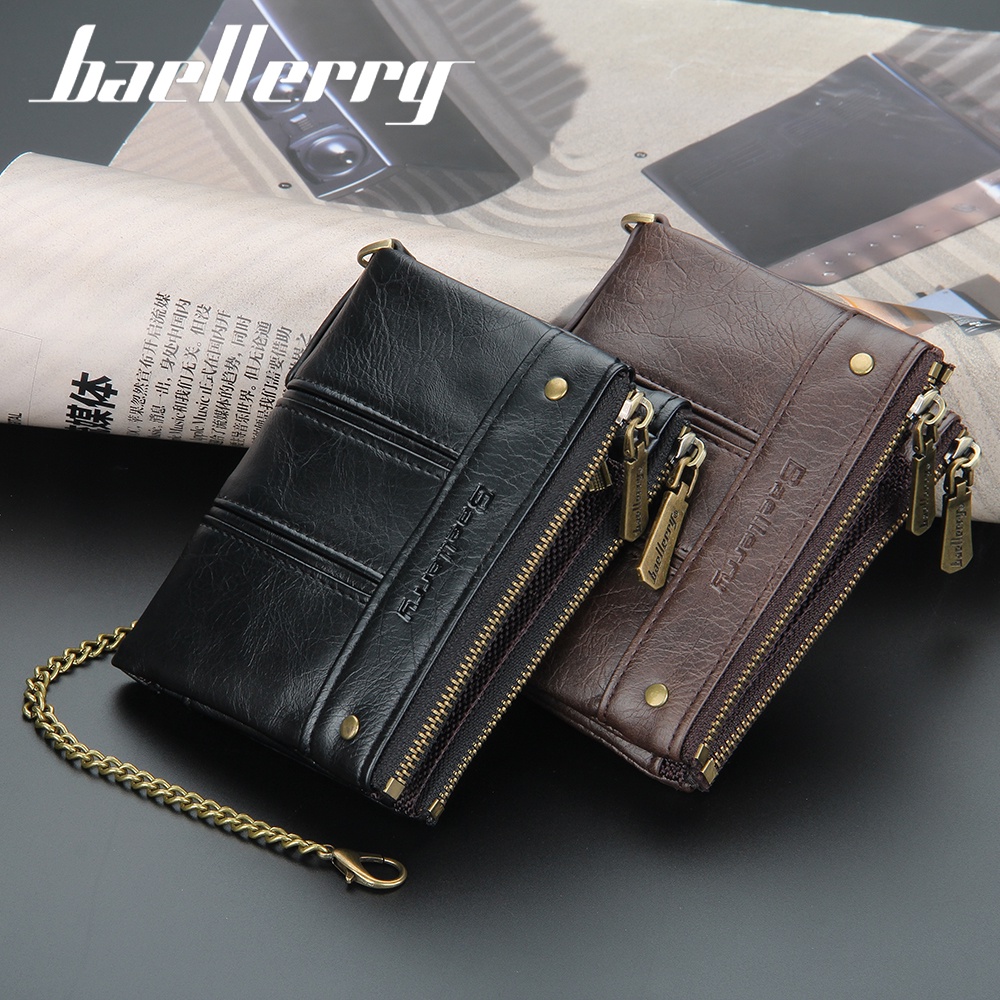 BAELLERRY D3230 Dompet Pria Dompet Pendek Bahan Kulit PU Leather Premium WATCHKITE WKOS