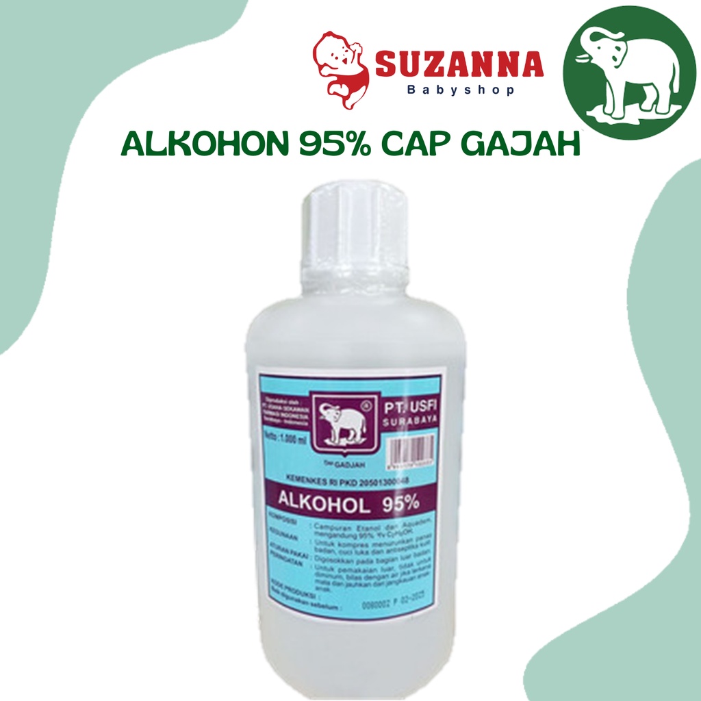 USFI ALKOHOL 95% CAP GAJAH 1000ML
