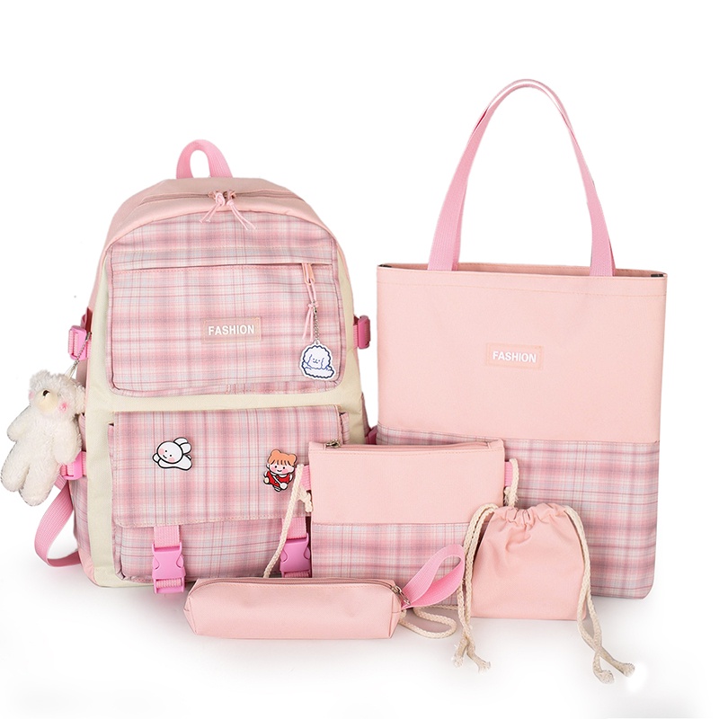 JK 837 TAS RANSEL BACKPACK ANAK REMAJA SEKOLAH PEREMPUAN SET 5 IN 1 FASHION IMPORT  Y28252 C8838 U4140 E7590