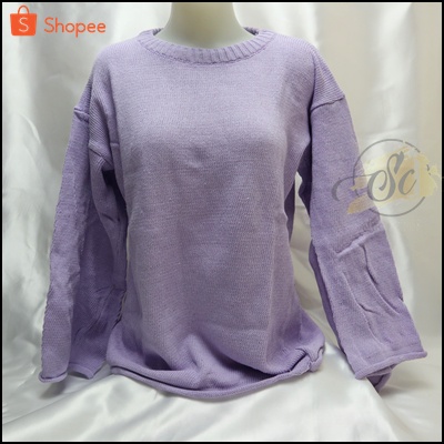 [✅COD]SWEATER RAJUT WANITA ZERO QUALITY SUPER PREMIUM / ATASAN OVERSIZE || SWEATER POLOS-LAVENDER/LILAC