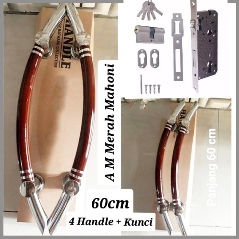 FULLSET 60cm Handle pintu Rumah 60cm Lengkung / Gagang pintu rumah stainless Ada 5 warna