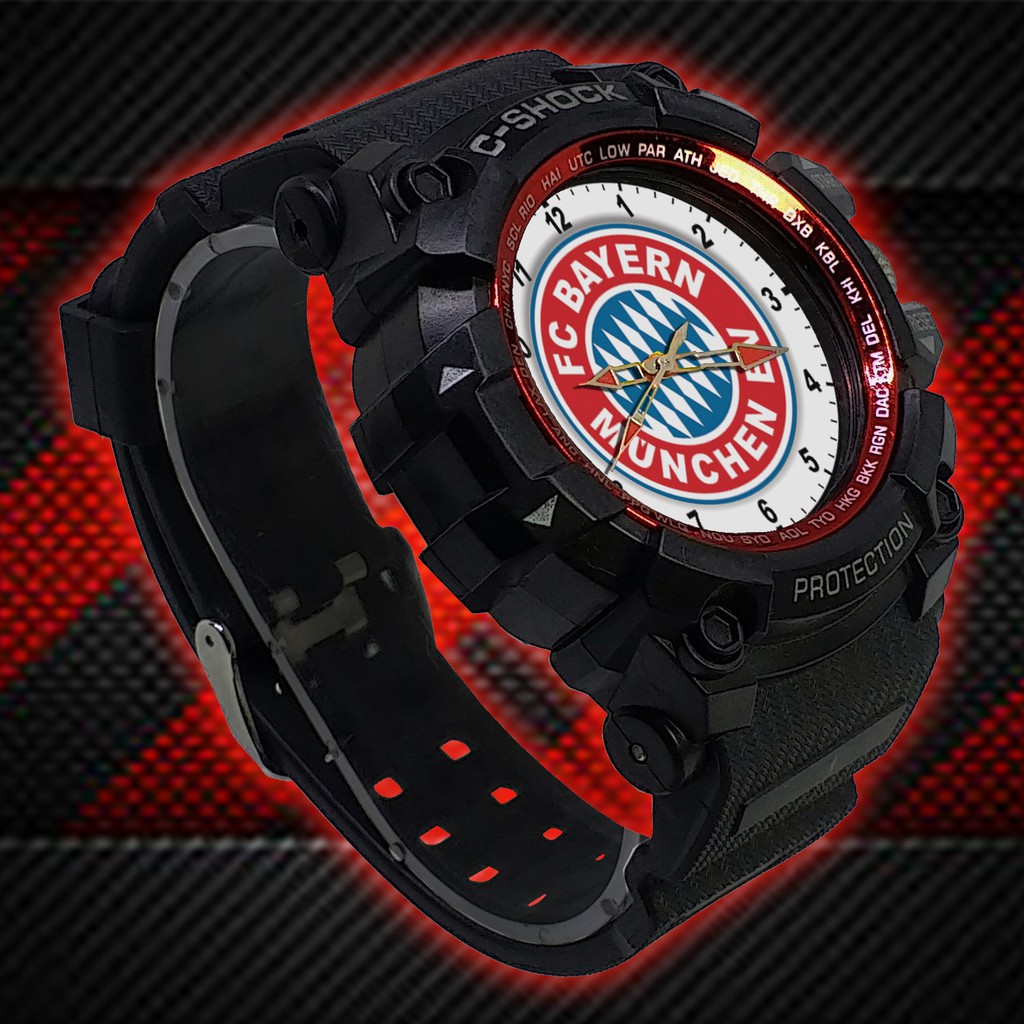 (ISTIMEWA BOSSQUE) JAM TANGAN BAYERN MUNCHEN LIST MERAH - EXCLUSIVE