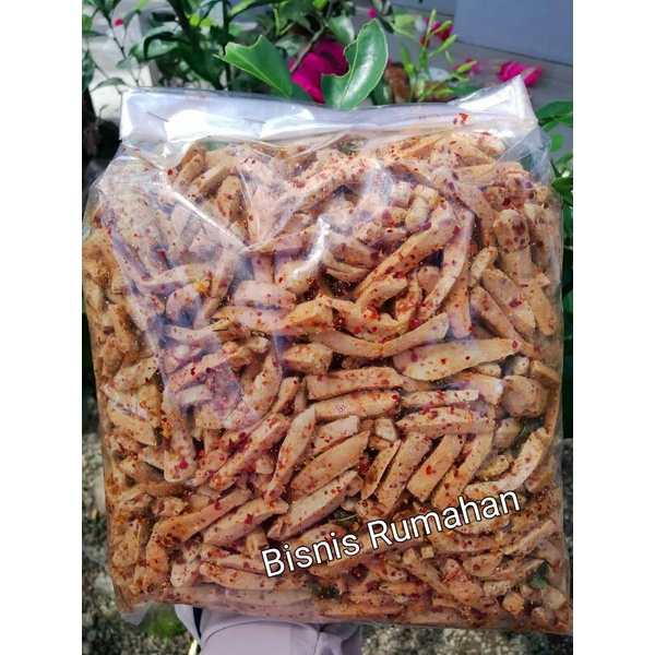 

1kg basreng extra daun jeruk rasa pedas dan original