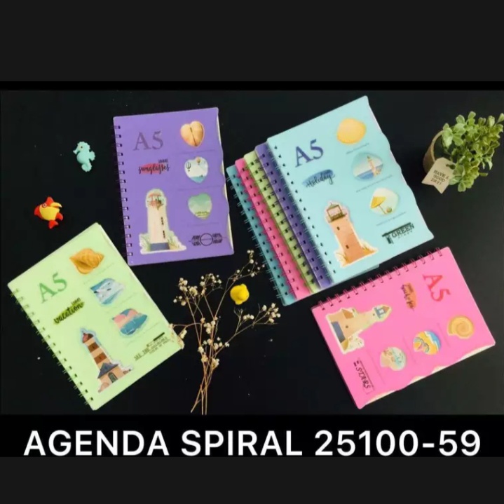 

AS888 - Buku Diary / Agenda Spiral Hard Cover Ukuran A5 Karakter 25100-59 Isi 180 Halaman