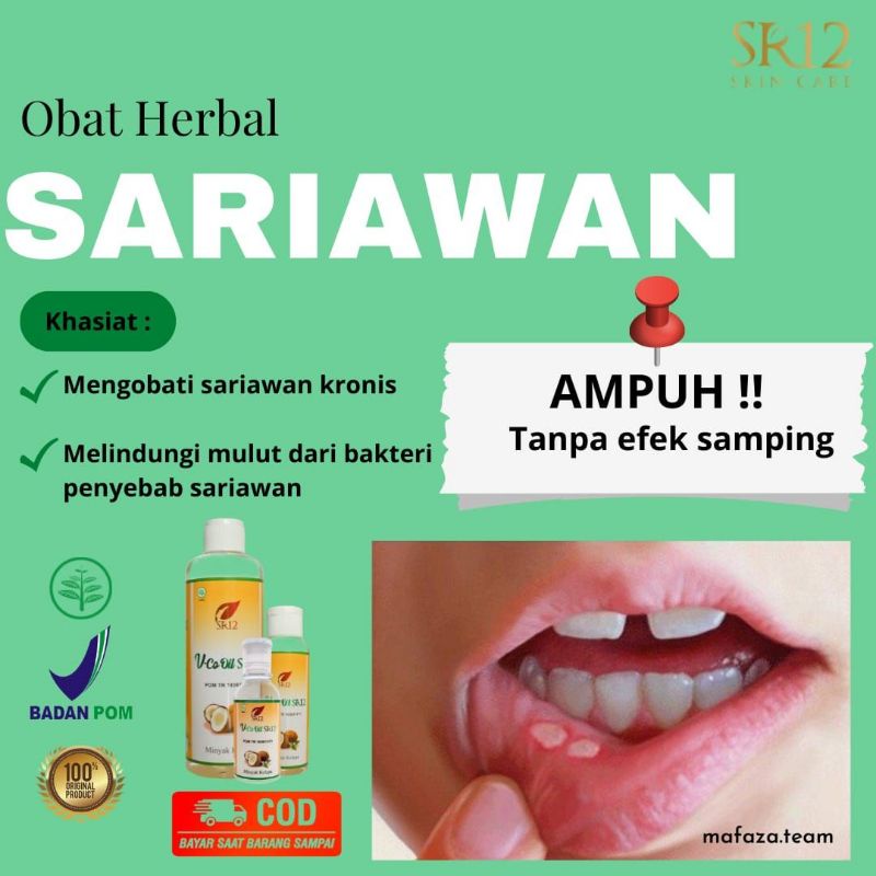 VCO Oil SR12 Obat Sariawan - Obat Sakit Gigi dan Bau Mulut