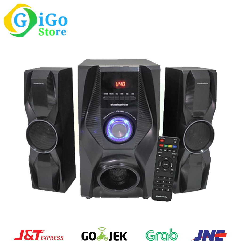 Speaker Simbadda CST 8000N+ Subwoofer Bass Power + Remote For HP PC Laptop Komputer