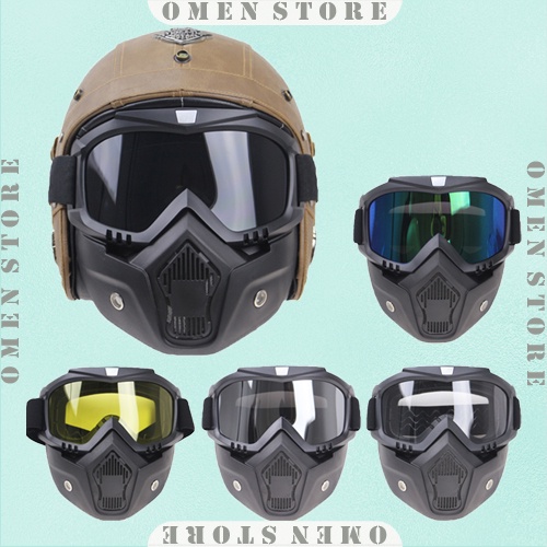 Kacamata Masker Cross Adventure Goggles Mask Retro Anti Glare Windproof | omenstore