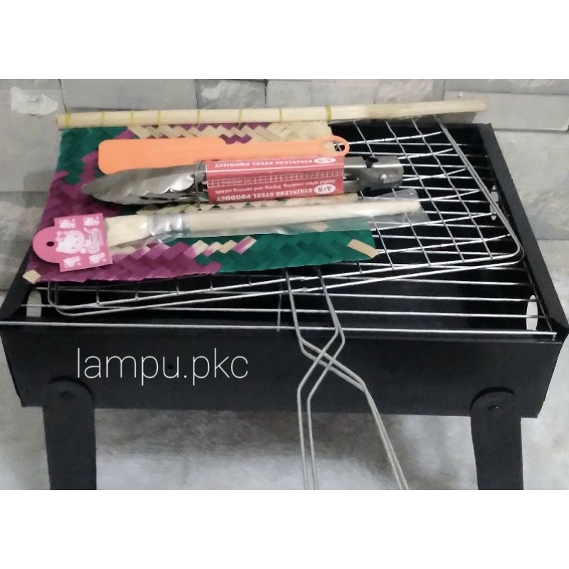 Panggangan Portable Bakaran Sate Ikan Ayam Sosis Bakar Arang