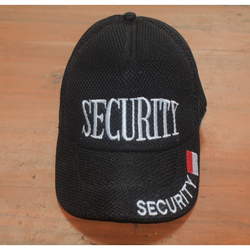 TOPI SECURITY HITAM TERBARU KEREN / TOPI SATPAM SECURITY COD POLOS LOGO SECURITY