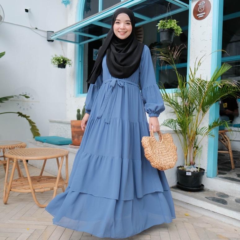 MTW.941916 ‑ AMARA DRESS / gamis ceruty / gamis tiga tingkat/ gamis rempel / gamis baby doll /gamis 