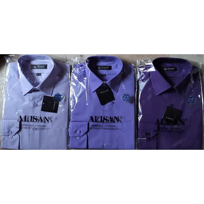 ALISAN KEMEJA POLOS REGULER LENGAN PANJANG //SIZE 16,5 - 17,5//JUMBO