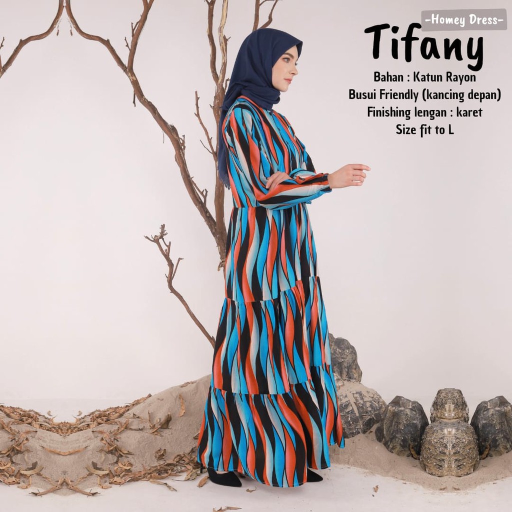 Terlaris!!Gamis Dewasa/Homey Dress Motif-Homey Dress Tifany-Bahan Katun Rayon-Long Dress-BestSeller