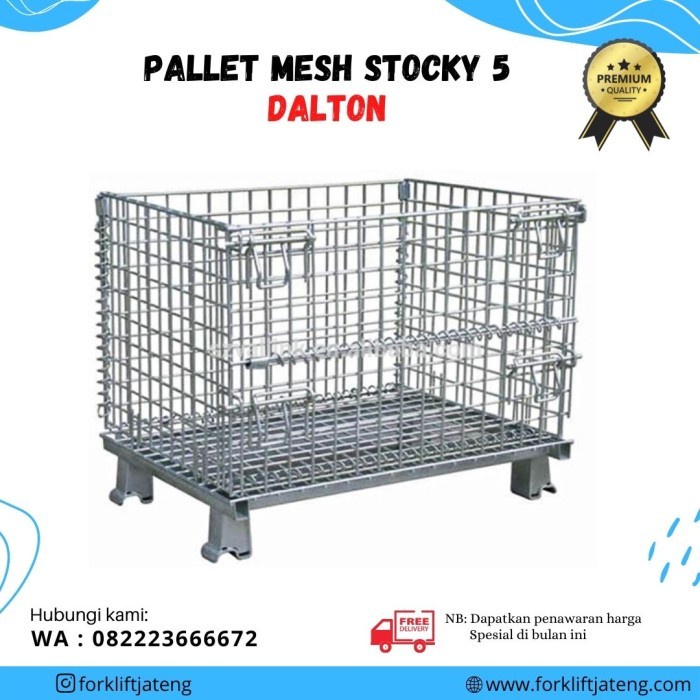 KERANJANG LIPAT SERBAGUNA PALLET MESH / PALLET MESH STOCKY 5 DALTON / KERANJANG BESI MULTIFUNGSI