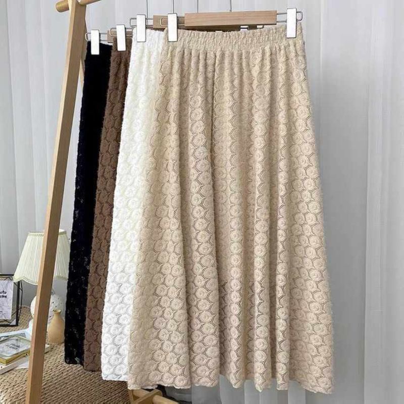 ROK MIDI BRUKAT WANITA IMPORT KOREA / ROK 7/8 BRUKAT PREMIUM