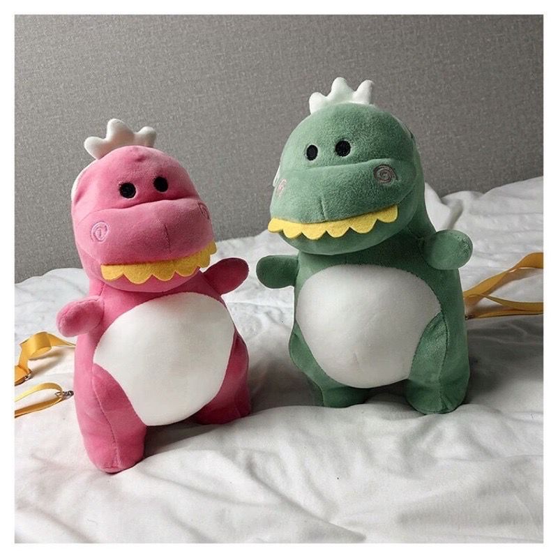 CIO Tas Selempang Bulu Bahu Wanita Motif Boneka Kartun Dino Dinosaurus TINY DINO Lucu Gemoy Uwu Kiyowok Import Korea Murah