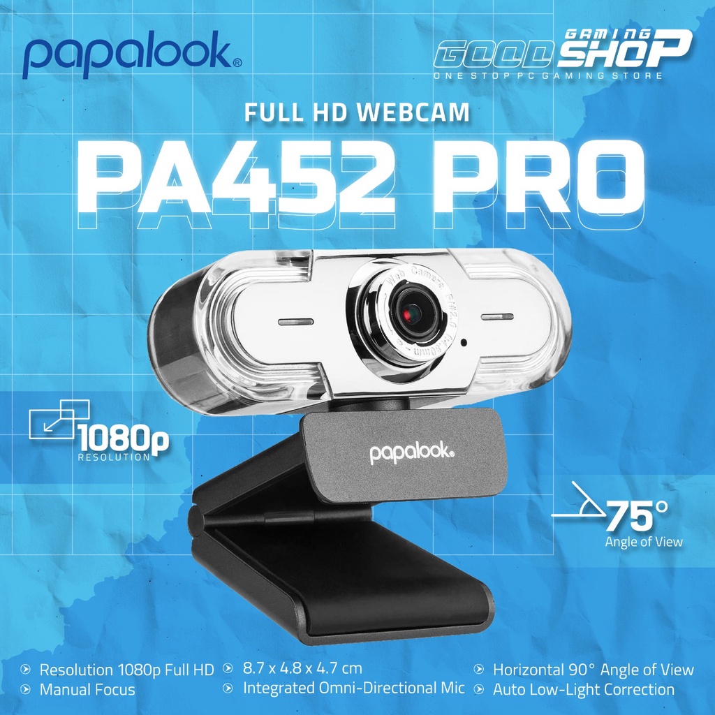 PAPALOOK Webcam 1080P HD with Mic - PA452 PRO