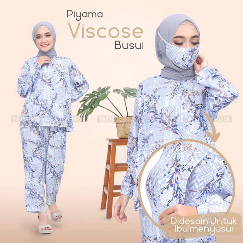 Set Piyama Busui Rayon Viscose