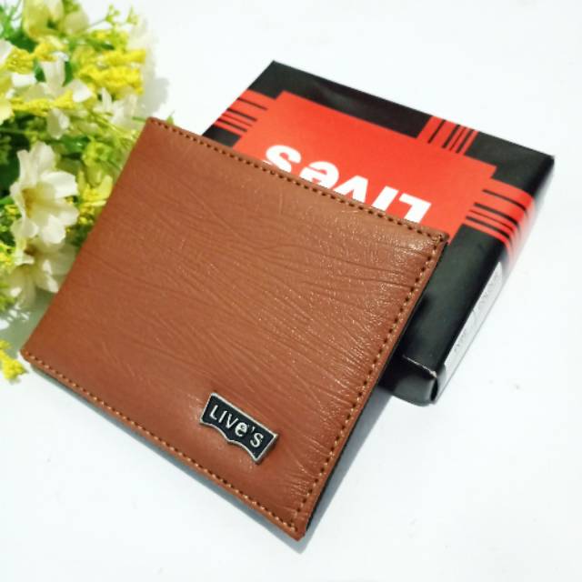 Dompet lives bahan pu import coklat tan