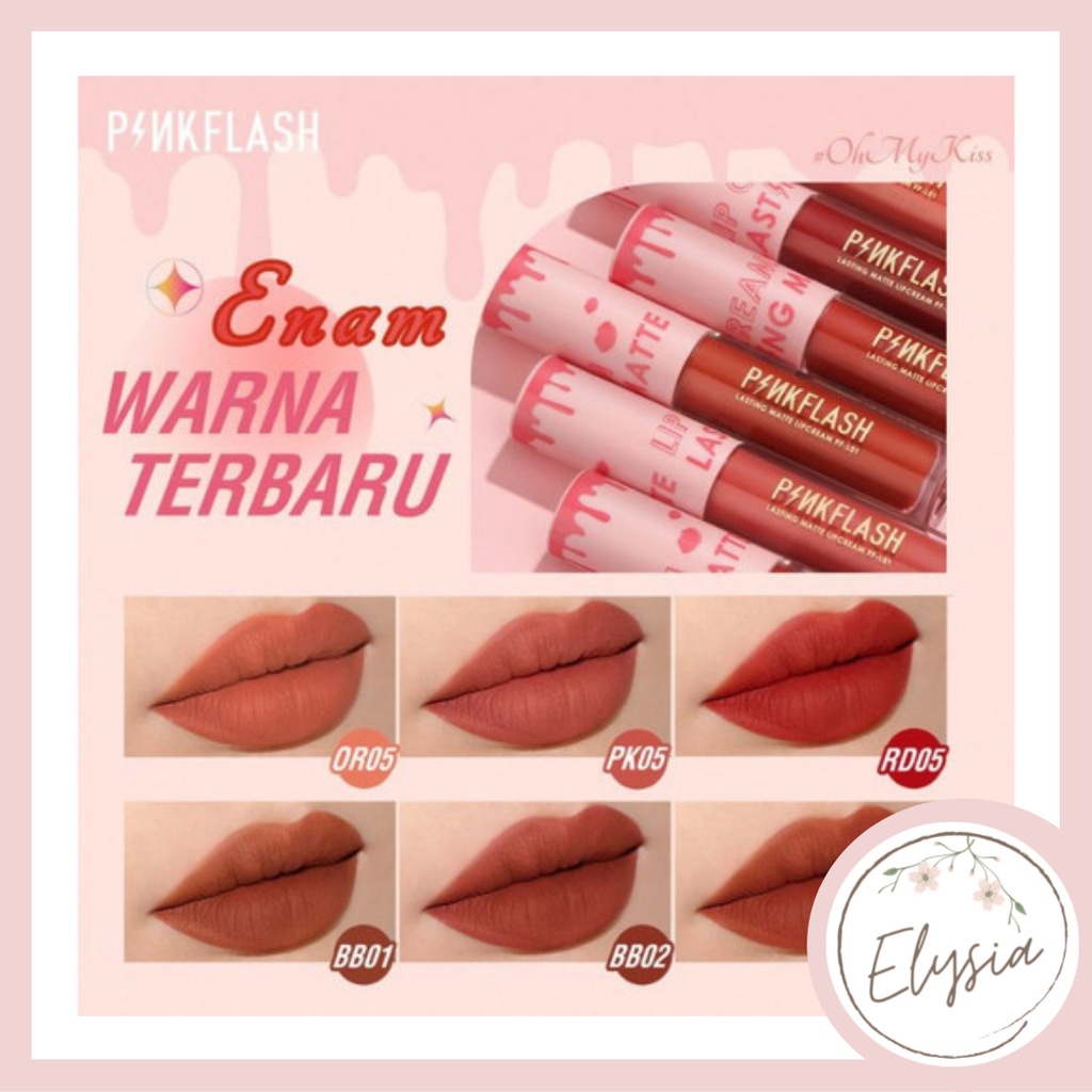 [TERMURAH] PINKFLASH Lasting Matte Lip Cream | Lipcream | Pink Flash | BPOM PF-L01