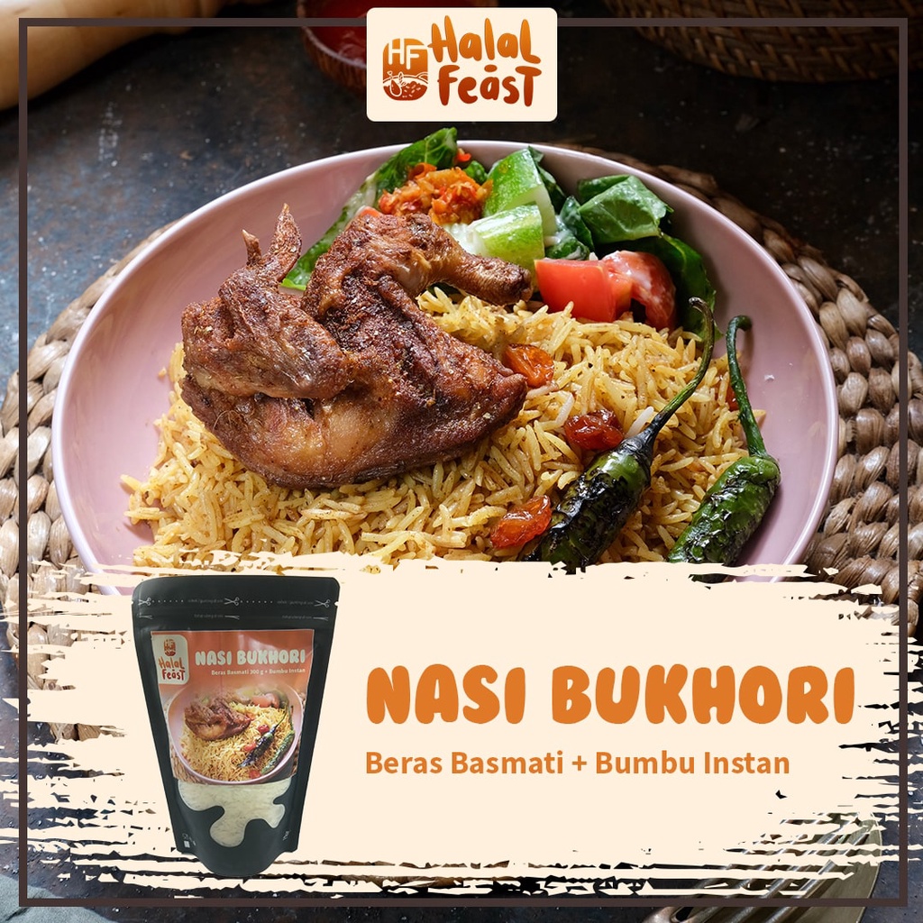 

BELI 2 GRATIS 1 KHUSUS HARI INiiii Nasi Bukhari Khas Timur Tengah Kemasan Hemat 200 Gram