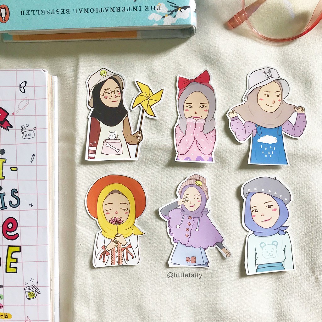 

Sticker Cute Anti Air (waterproof) Hijabi Girl Design by @asakecil