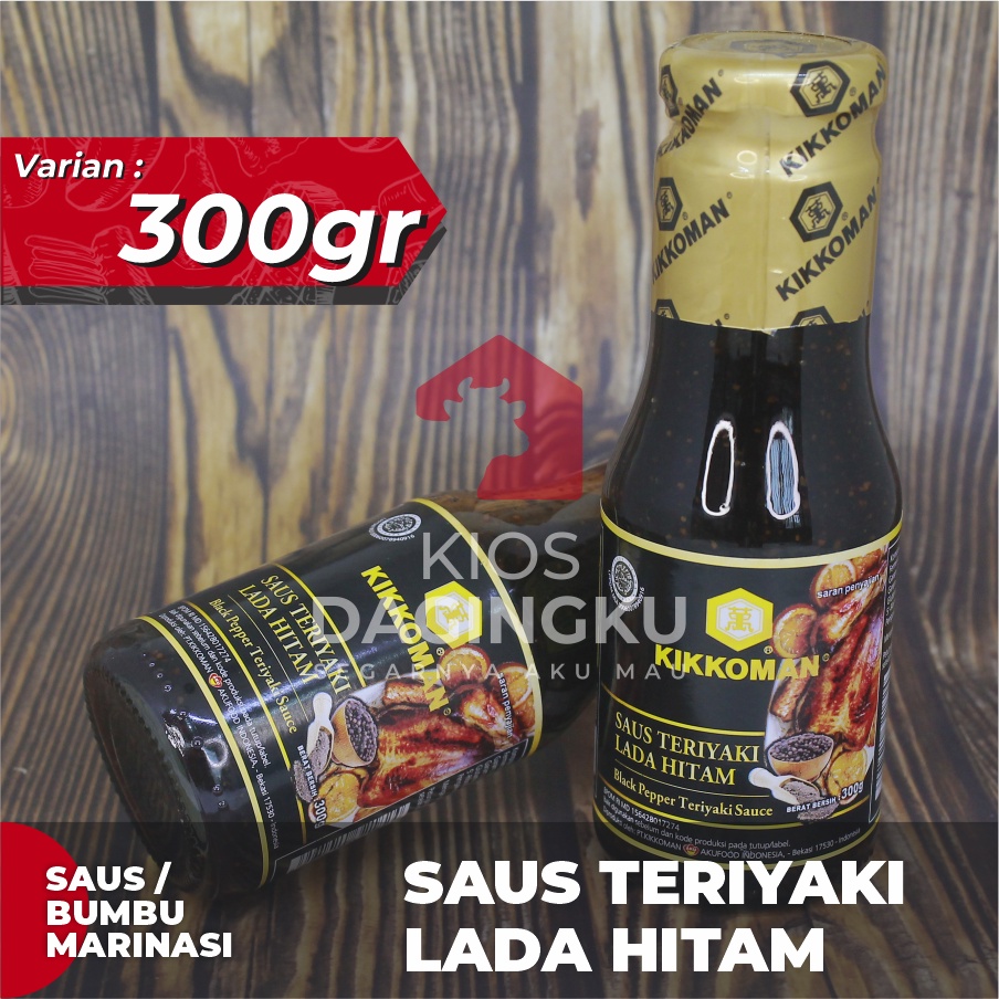 

Saus / Bumbu Marinasi SAUS TERIYAKI LADA HITAM KIKKOMAN @300gram