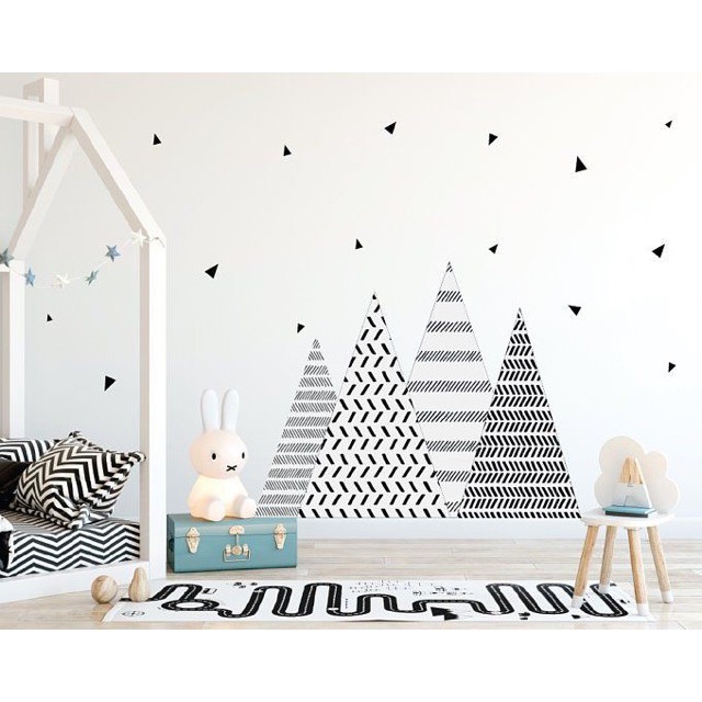 

Puswall - Stiker Dinding / Wallsticker Gunung Dan Segitiga / Dekorasi Thema Mix / Wall Sticker Custom