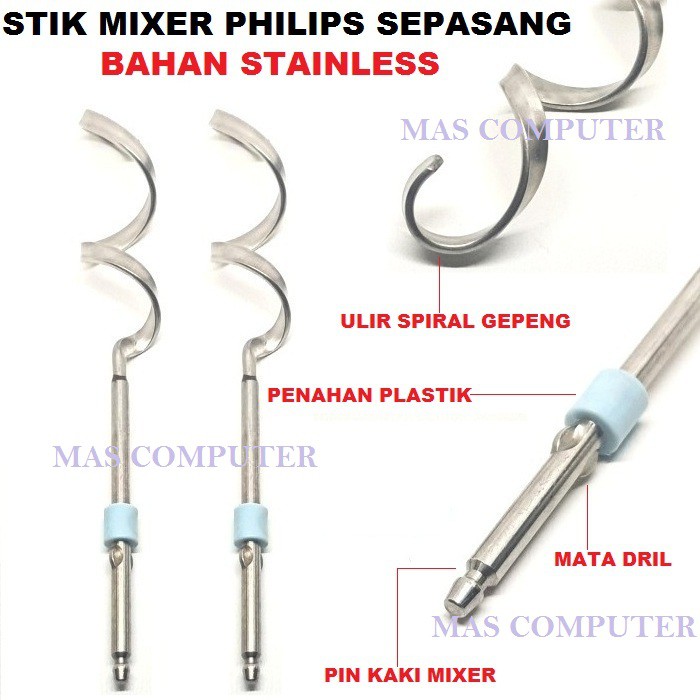 GAGANG MIXER MODEL PHILIPS SPIRAL ULIR / GAGANG MIXER KOCOKAN DONAT / GAGANG MIXER PENGADUK ADONAN