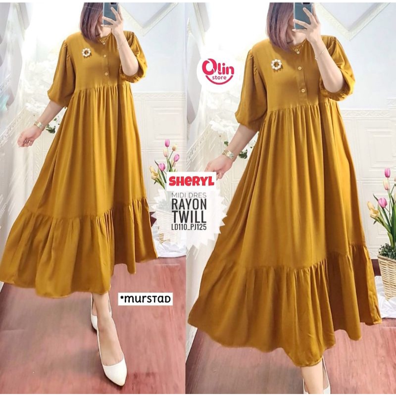 Atasan Midi Dress//Sheryl Midi