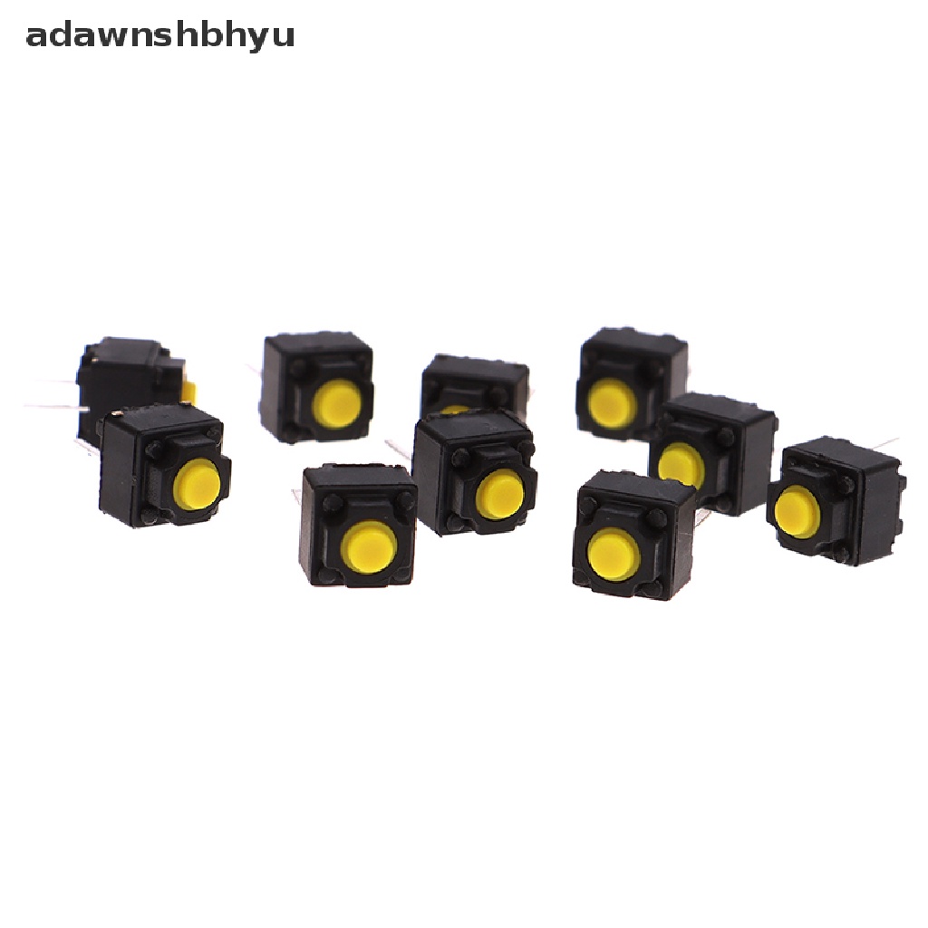 Adawnshbhyu 10pcs Tombol Mute6 * 6 * 7.3mm Silent Switch Micro Mouse Tombol Switch